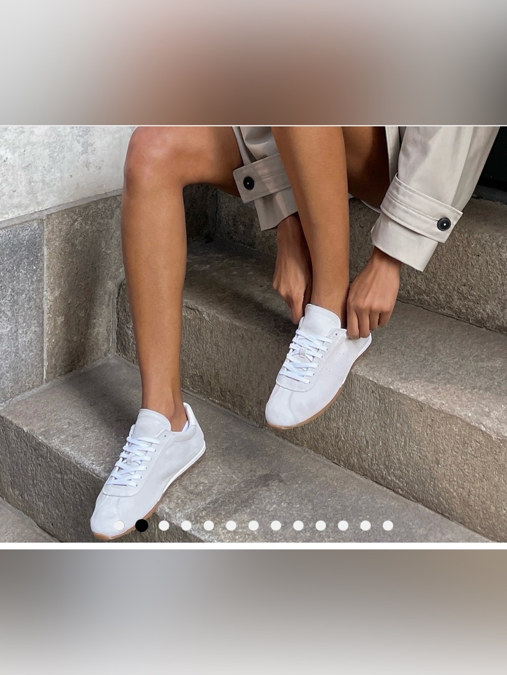 Dolce Vita Serina Ivory Suede Sneaker